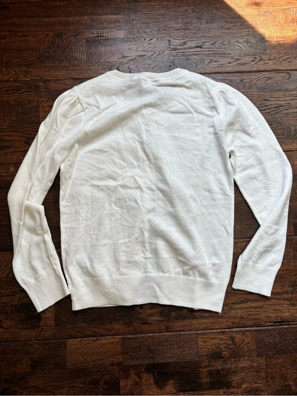 Girls old navy white button up long sleeve cardigan sweater sz XL NWOT
